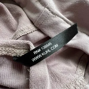 Kuhl Rhea Pullover Hoodie French Terry Cowl Neck Ribbed Shirt Lavender City Grey thumbnail 11