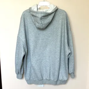 Hoodie Women’s XL Sweatshirt Embroidered Butterfly Grey Fairy Grunge Kidcore thumbnail 3