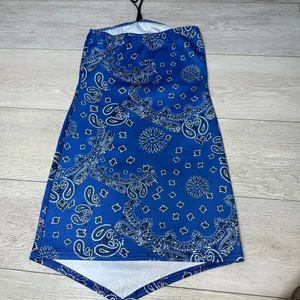 Pretty little thing sexy blue‎ bandana neck bodycon mini dress size 4 thumbnail 8