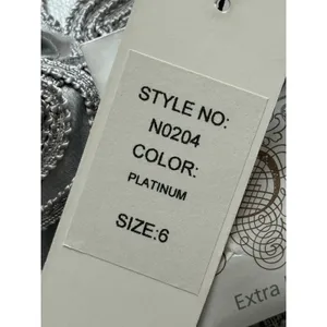 Sue Wong Nocturne NWT Embellish Beaded Rosette Dress 6‎ Platinum Silver Metallic thumbnail 7