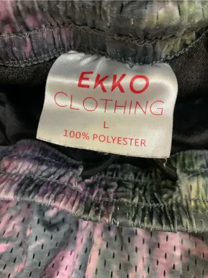 EKKO Clothing Purple Abstract Mesh Athletic‎ Basketball Shorts Size Large thumbnail 3