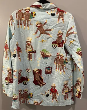 Nick & Nora Sock Monkey Pajama Top thumbnail 2