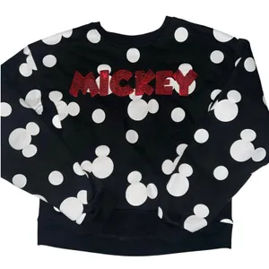 Disney Sequin Embellished Mickey Mouse Print Sweatshirt junior women’s large thumbnail 4