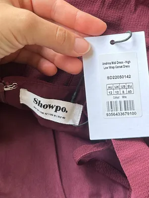 SHOWPO Andrina High Low Wrap Corset Midi Dress In Wine thumbnail 8
