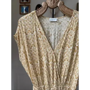 Dress Forum Dijon Mustard Batik Style Print Open Leg Jumpsuit S thumbnail 3