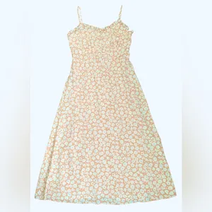 Lulus Timeless Touch Peach Floral Print A-Line Midi Dress Size Small thumbnail 6