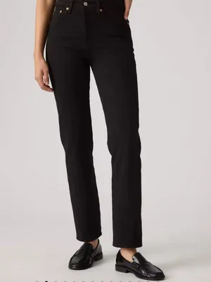 Levi’s Premium Wedgie Straight Ankle Jeans 25 Fits 26x27 Black Sprout $108 thumbnail 11