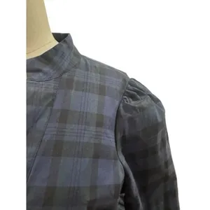 Sail To Sable Blackwatch Plaid Tunic Flare Dress Green Navy Tartan Womens Medium thumbnail 9