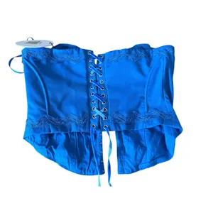 NWT M blue Princess Polly Yamie Bustier top Corset Tube Tank 8 lace trim thumbnail 6