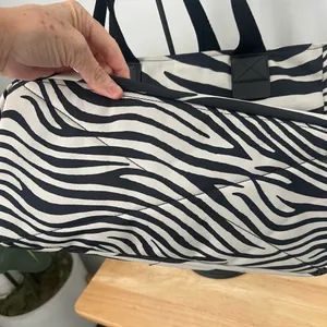 Marc Jacobs Black and White Zebra Print Travel diaper bag, tote Beach Bag thumbnail 6