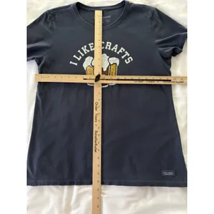 Life is Good Beer T shirt Womens L Gray I Like Crafts Crusher Tee Short Sleeve thumbnail 7