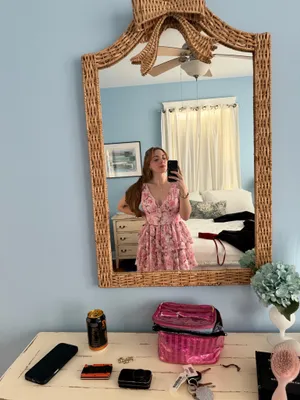 Lulus Graceful Approach Blush Pink Floral Jacquard Tiered Maxi Dress thumbnail 4