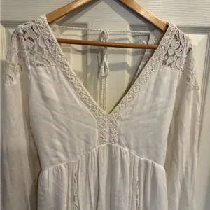 Abercrombie & Fitch Ivory Lace Babydoll Dress thumbnail 4
