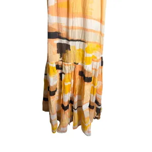 Lane‎ Bryant Yellow Abstract Brushstroke Embellished Maxi Dress Size 14/16 thumbnail 5