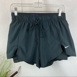 Nike Black & White Double Layer Athletic Sport Shorts & Top 2 Piece SET M thumbnail 3