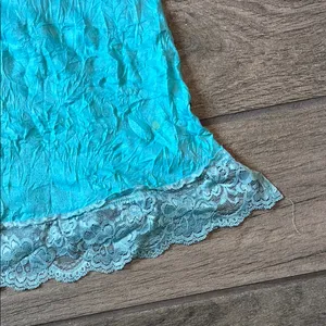 Xhilaration Blue Fitted Lace Camisole thumbnail 5