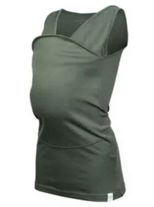 Lalabu Soothe Shirt Nursing Baby Wearing Pouch Top Shirt Green NEW NWT Medium thumbnail 1