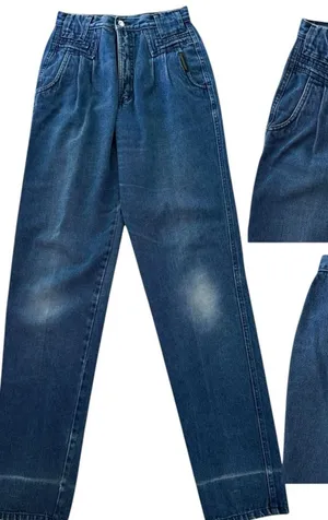 Rockies Vintage Western High Waist Bareback Pleated Denim Jeans 9/10 (26 x 34.5) thumbnail 1