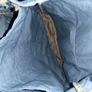 Kipling keeper blue Backpack Rucksack Parachute Med Bag Vtg Drawstring Nylon thumbnail 2