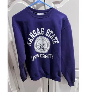 Champion Kansas State University Crewneck Sweatshirt Purple K-State Wildcats S thumbnail 1