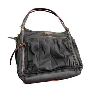 MZ Wallace womans Black Nylon Leather Trim Handbag crossbody SKU 8907 thumbnail 1