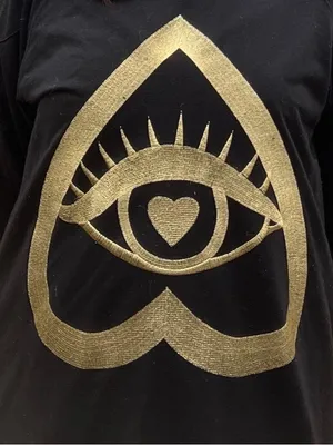 Kerold Black all seeing eye oversized sweatshirt. Gold Size M thumbnail 5