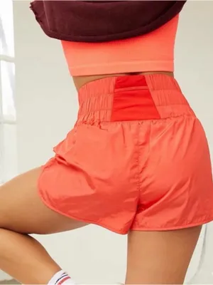 Free People Movement The Way Home Run Shorts Neon Coral Small thumbnail 2