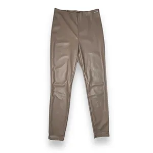 New FABLETICS Vegan Leather Pull-On Stretch Leggings Willow Bark‎ Tan Brown Sz L thumbnail 2