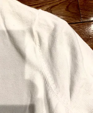 M&S Marks & Spencer White Knitted Crew Neck Short Sleeve Top – US 10 / UK 12 thumbnail 10