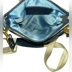 Coach Y2K Vintage Signature Denim Blue and Cream Crossbody Bag thumbnail 8
