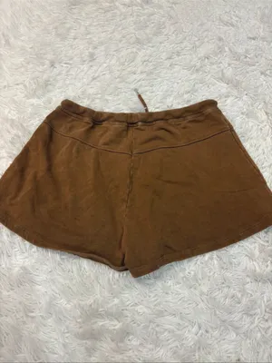 Zara washed Women's Brown Studded Drawstring Shorts thumbnail 2