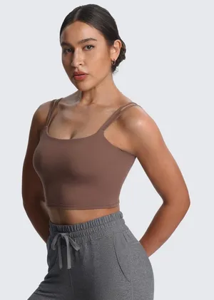 Cropped Cami Tank Brown Size M thumbnail 1