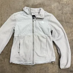 The North Face Denali Full Zip Polartec Fleece Jacket Light Grey S thumbnail 2