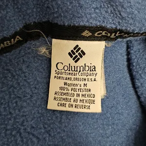 Columbia Blue Fleece Vest Size Medium Rustic Outdoor Blokecore Hiking Camping thumbnail 6