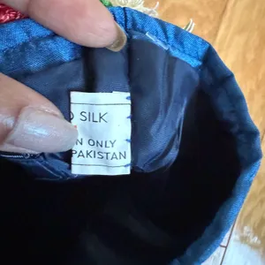 Rising‎ International Jamila Clutch Blue Silk Embroidered Zardozi Afghan Purse thumbnail 7