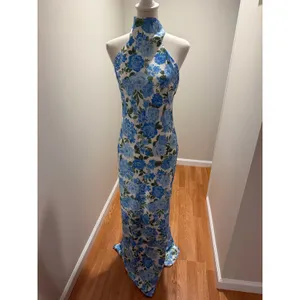Show Me Your MuMu Lisa Maxi Dress Cottage Floral Blue Size Small thumbnail 7