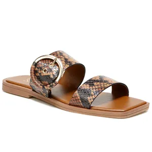 NEW Franco Sarto Merris Slip On Sandals Snake Print Leather thumbnail 2