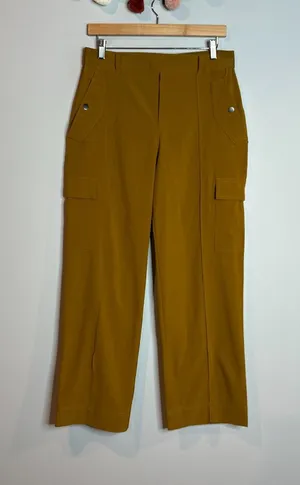 Athleta Vienna Cargo Pants in mustard gold thumbnail 1