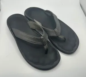 OluKai Ohana Womens 9 Dark Grey Metallic Flip Flop Sandals Thong 20110-7340 thumbnail 1