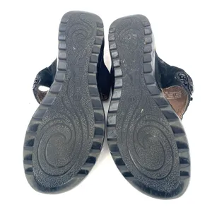 Dansko Pamela Sandals Womens 40 US 9.5 10 Black Leather Beaded Comfort Thong thumbnail 7