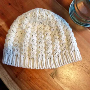 GAP Woven Cream & Gold Beanie thumbnail 7
