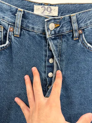 Free people we the free ripped distress blue straight leg denim jeans size 30 thumbnail 8