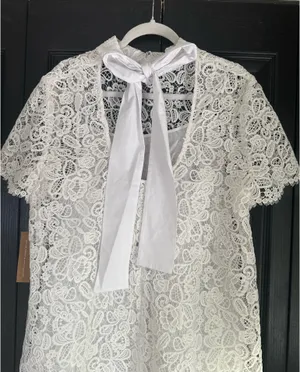 Few Moda White Lace Mini Shift Dress thumbnail 6