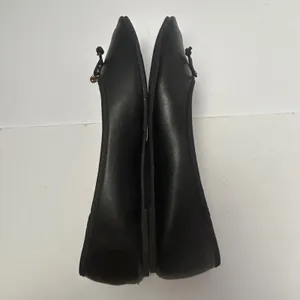 Nicole Miller New‎ York Blue-Rise Black Pointed Toe Ballet Flats Bow Charm 7.5M thumbnail 9