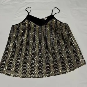 Andree By Unit Gold Sequin Black Sleeveless Tank For Party Sz 1X NWT $51 thumbnail 8