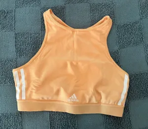Adidas Sports Bra Orange High Neck thumbnail 1