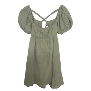 Princess Polly Sage Let’s Dance Mini Babydoll Dress 2 Puff Sleeve Milkmaid Hoco thumbnail 2