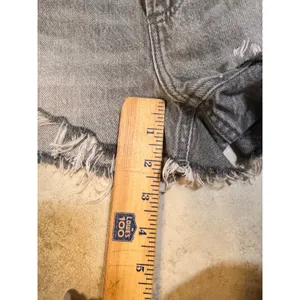 Garage Denim Festival Shorts Gray Distressed High Waisted‎ Raw Hem Size 1 25 thumbnail 6