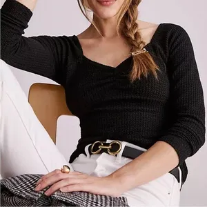 Maeve Anthropologie Textured Sweetheart Top black size small thumbnail 1