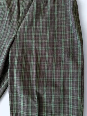 Vintage 90s Gap Navy Green Plaid Dark Academia Old Money Pants size 14 💚 thumbnail 3